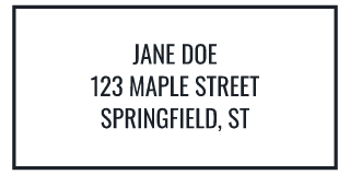 Name + Address stamp preview