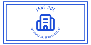 Monogram + Address stamp preview