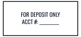 For Deposit Only stamp preview