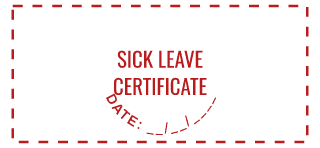 Sick Leave Certificate stamp preview