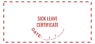 Sick Leave Certificate stamp preview